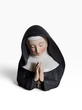 Vintage Napco 1950’s ceramic praying nun head case